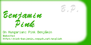 benjamin pink business card